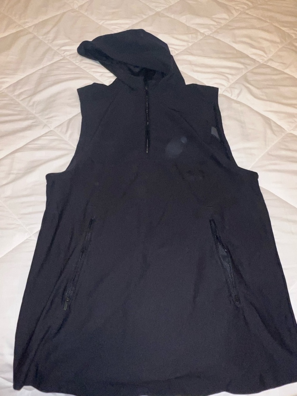 Under Armour Black Threadborne Sleeveless Hoodie
